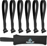 6 Cargo Tie Down Door Hook Straps for Car Roof Rack or Bag | Patented Heavy Duty Car Top and Rooftop Straps for Luggage, Universal Cargo Carrier Replacement Parts