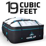 19 cu ft Rooftop Cargo Carrier – Waterproof, Universal Fit with Door Hooks & Non-Slip Mat