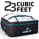 23 cu ft Rooftop Cargo Carrier – Waterproof, Universal Fit with Door Hooks & Non-Slip Mat