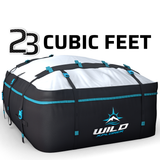 23 cu ft Rooftop Cargo Carrier – Waterproof, Universal Fit with Door Hooks & Non-Slip Mat