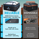 23 cu ft Rooftop Cargo Carrier – Waterproof, Universal Fit with Door Hooks & Non-Slip Mat