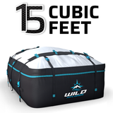Wild Xplorer roof cargo carrier bag with 15 Cubic Feet of storage