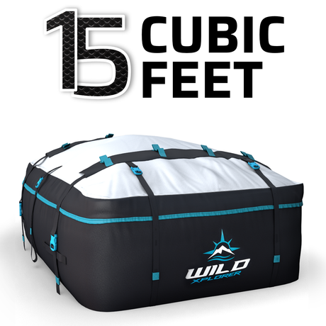 Wild Xplorer roof cargo carrier bag with 15 Cubic Feet of storage